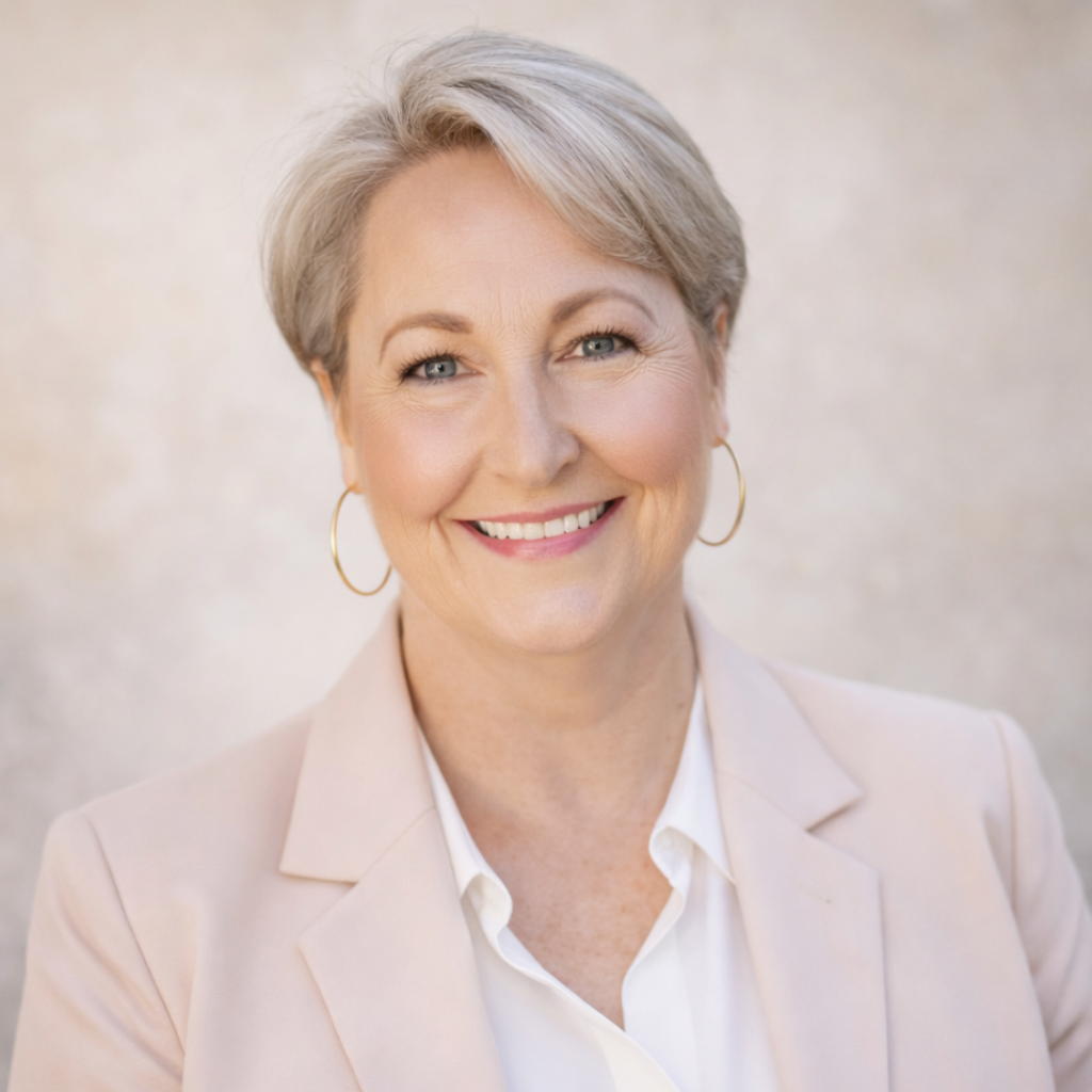 Jeniffer Ward transaction coordinator wearing a blush colored blazer